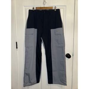 FLAGSTUFF Mens 2TONE CARGO TROUSERS Navy Gray Size L NEW